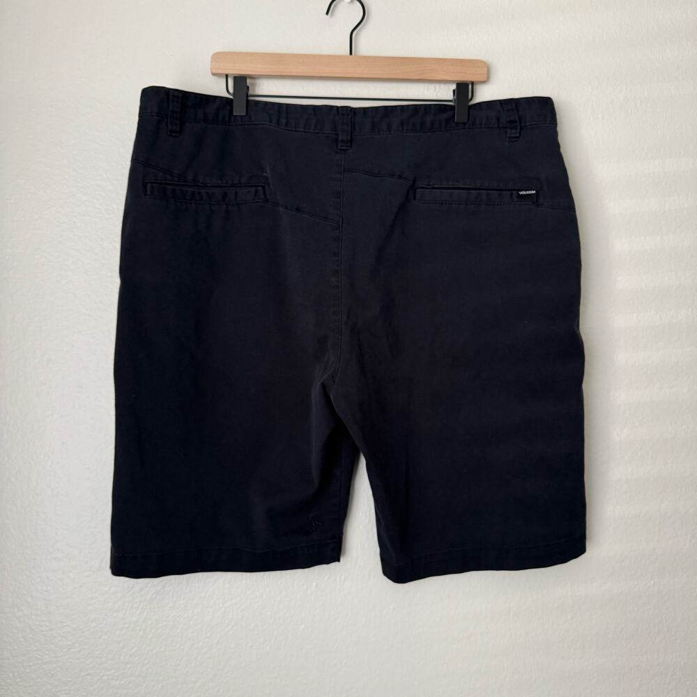 Volcom Men Black 10" Chino Board Short Casual Cotton Blend Beach Surf Size 42